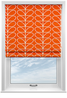 Orla Kiely Jumbo Linear Stem, Persimmon - Twist&Fit Roman Blind